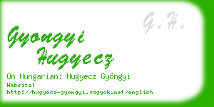 gyongyi hugyecz business card