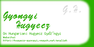 gyongyi hugyecz business card